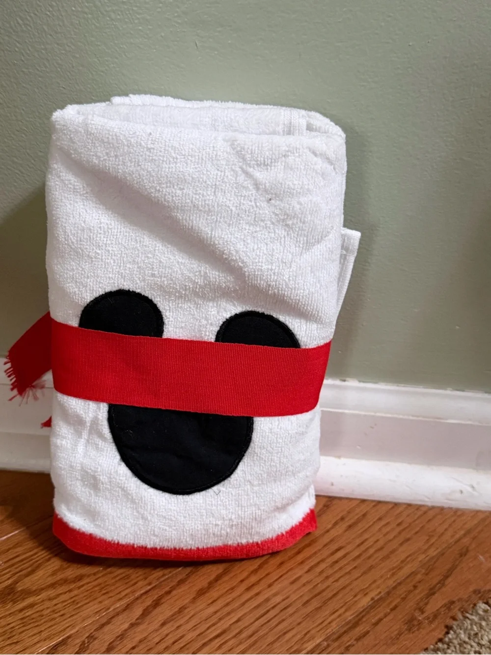 Disney White Hand Towel Set of 2- Mickey Mouse